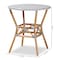 Baxton Studio Tavor Classic French Black and White Weaving and Natural Brown Rattan Dining Table 210-12699 - alternate 3